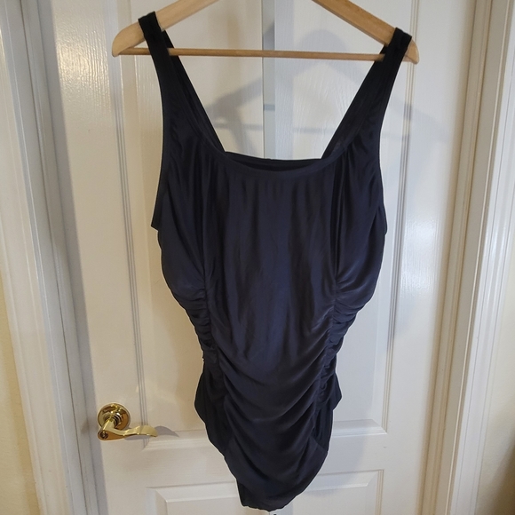 Speedo Swim Speedo Black Front Drape One Piece Swimsuit Xxl Poshmark